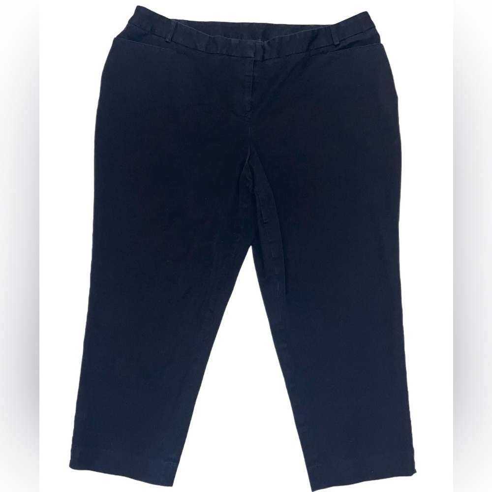 Lane Bryant Mid Rise Cotton Cropped Capri Dress Pants Sz 20